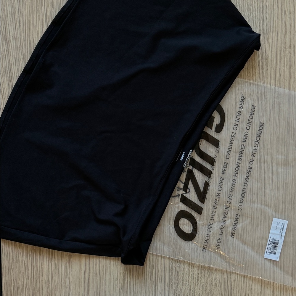 Brand New - GUIZIO Black Micro Mini Skirt - Size L